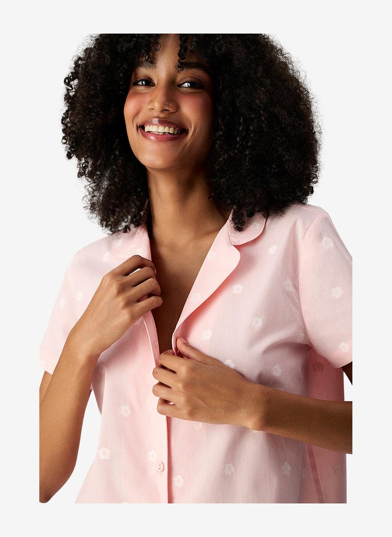 Penti Women's Pink Short Sleeve Cotton Pyjama Set with Shorts - Image 3