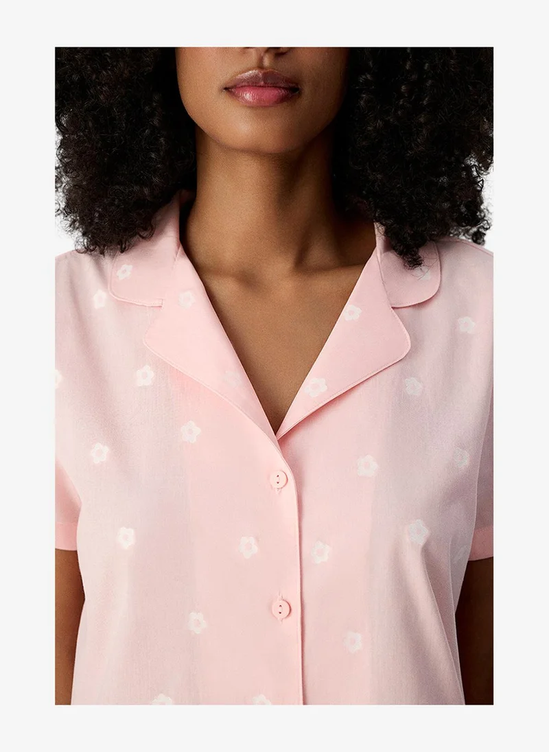 Penti  Women's Pink Short Sleeve Cotton Pyjama Set with Shorts for Women | Best Price UAE