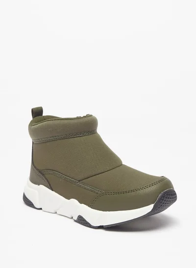 JUNIORS Boys Textured High Cut Boots With Zip Closure