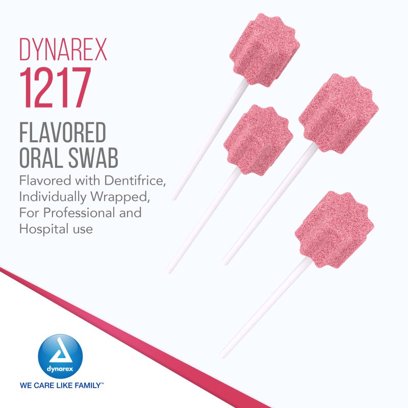 Dynarex 1217 Dentifrice-Flavored Swabstick, Individually Wrapped, Pack of 250 - Image 2