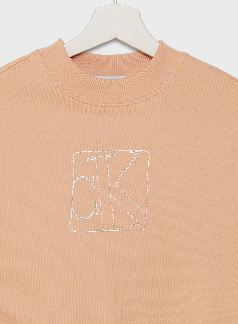 Calvin Klein Jeans Youth Logo Sweatshirt - Image 3