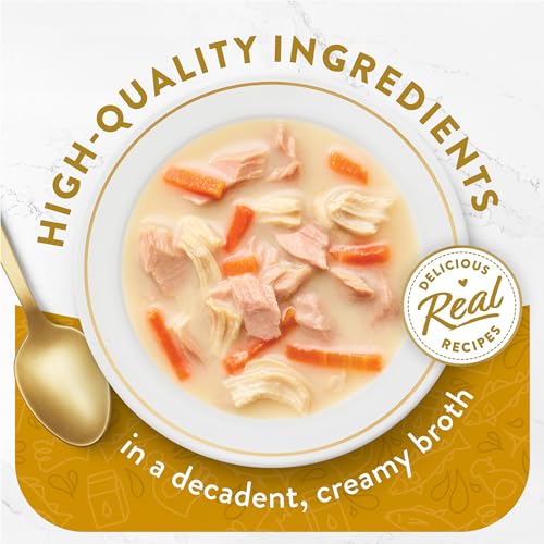 Fancy Feast Purina Fancy Feast Lickable Wet Cat Food Broth Topper, Creamy With Tuna, Chicken, and Whitefish - (Pack of 16) 1.4 oz. Pouches - Image 2