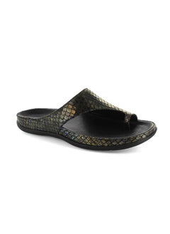 Strive Capri II - Womens Comfort Sandal with Arch Suppo Black Snake - 8 Medium  - Image 1