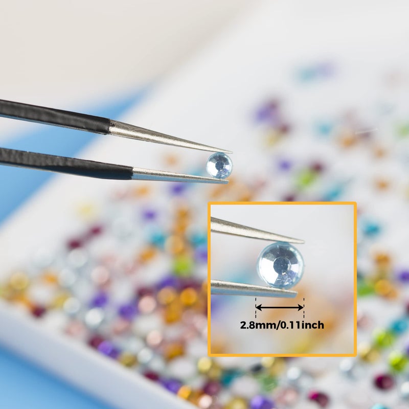 Forever young Rhinestones Diamond Painting Beads, Bead Art Diamond Painting Drills, Diamonds Art Accessories and Tools, Rhinestones for Makeup, 20 Colors Round, 4000PCS - Image 5