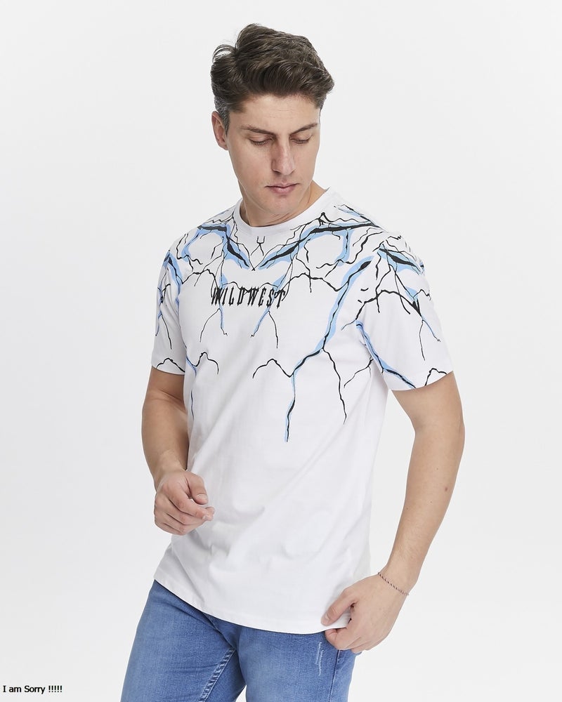 Yhg Tekstil Yhg Textile Lightning Printed Combed Cotton Men's T-Shirt  - Image 4