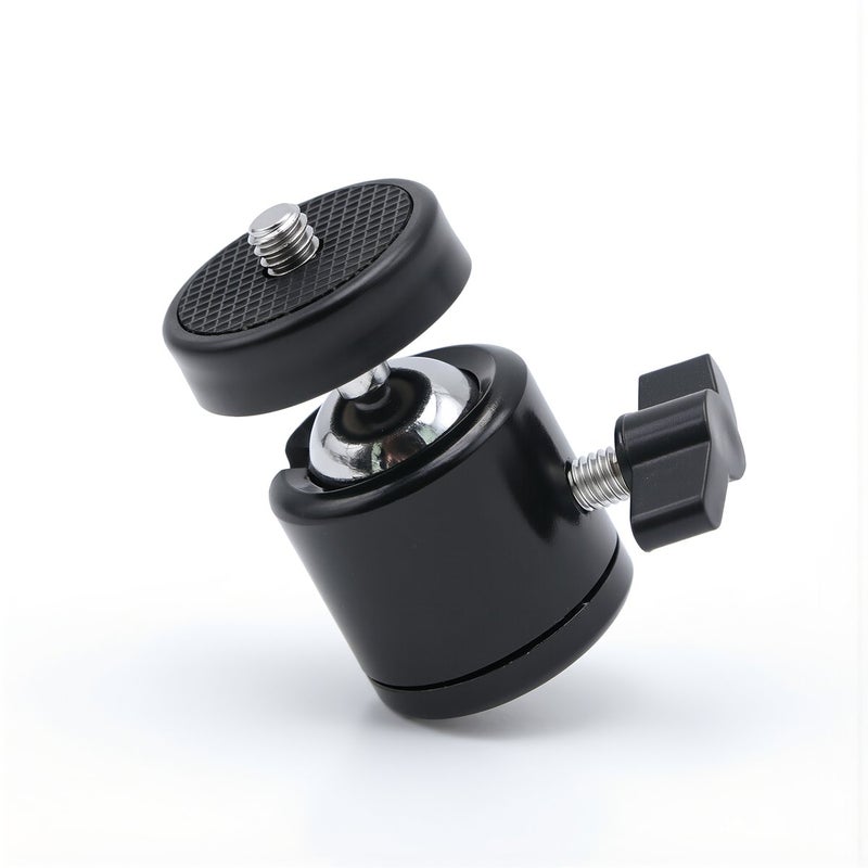 Mini Tripod Ball Head Aluminum Alloy 360 Degree Rotatable 1/4 3/8 Screw Mount for Camera - Image 2