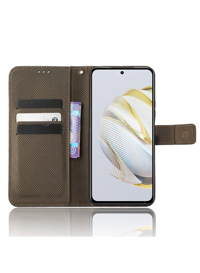 زبون جراب لهاتف Huawei nova 10 SE مصنوع من الجلد بتصميم ماسي - Image 3