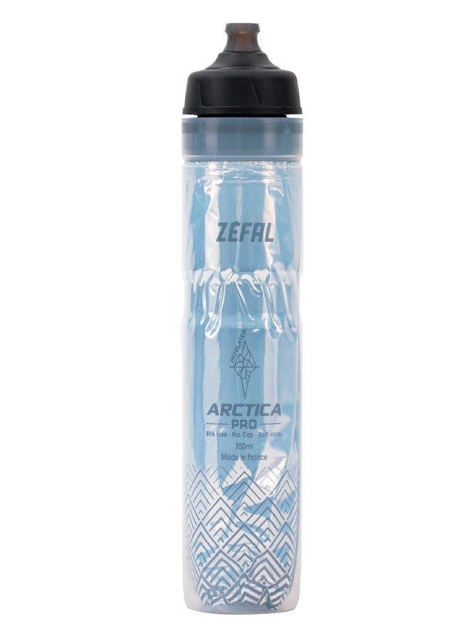 Zefal Arctica Pro 75 Insulated Bike Water Bottle – 750ml (25oz) – Black – Pro-Cap Leakproof Closure, Soft Nozzle, BPA-Free, Multi-Layer Thermal Insulation, Made in France - Image 1