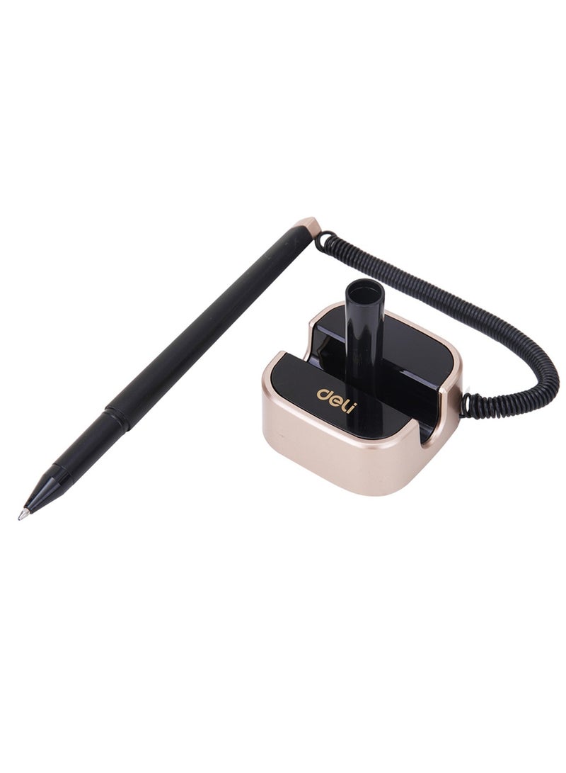 Deli Desk Counter Pen With Stand Blue Gel Ink - Image 2