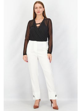 Reserved Women Mesh Long Sleeve Bodysuit, Black  - Image 4