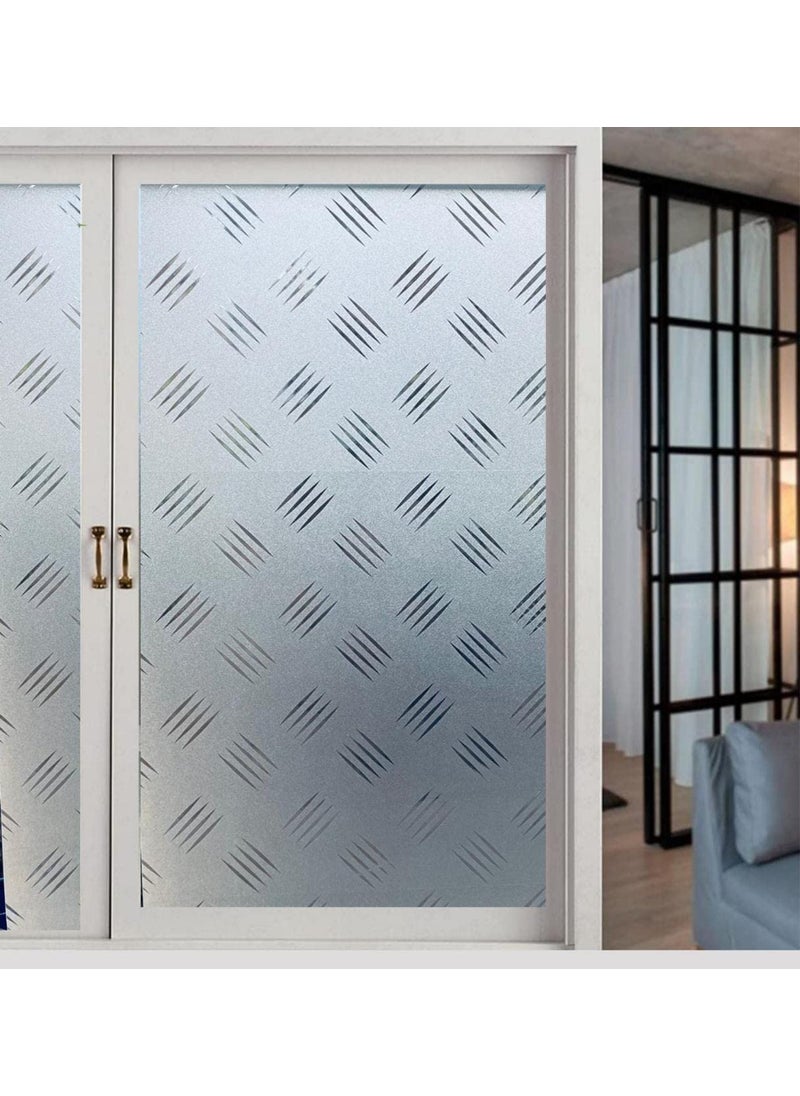 HOME13 HOME13 Window Film Frosted Static Cling Glass Film Dandelion Patterns Window Stickers for Doors Home Living Room Kids Bedroom 24 x 60 InchesScratch Pattern  - Image 3