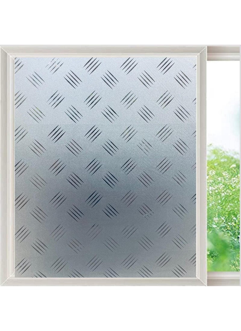 HOME13 HOME13 Window Film Frosted Static Cling Glass Film Dandelion Patterns Window Stickers for Doors Home Living Room Kids Bedroom 24 x 60 InchesScratch Pattern  - Image 4