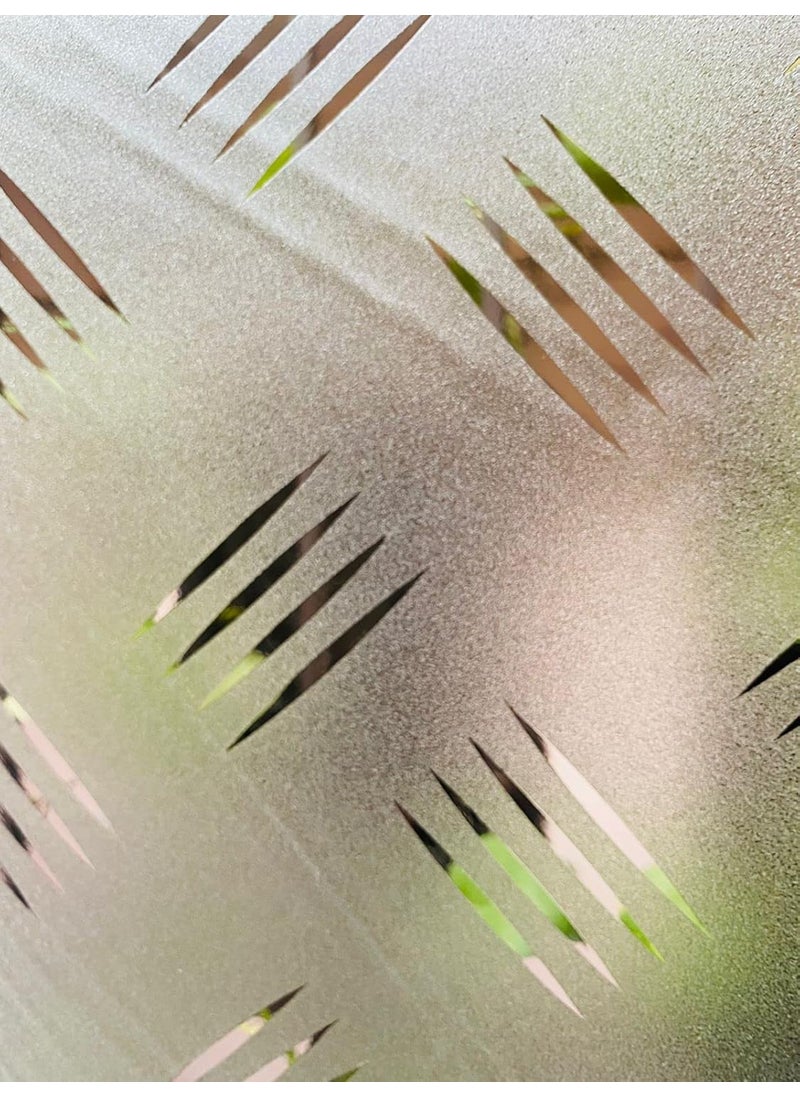 HOME13 HOME13 Window Film Frosted Static Cling Glass Film Dandelion Patterns Window Stickers for Doors Home Living Room Kids Bedroom 24 x 60 InchesScratch Pattern  - Image 2