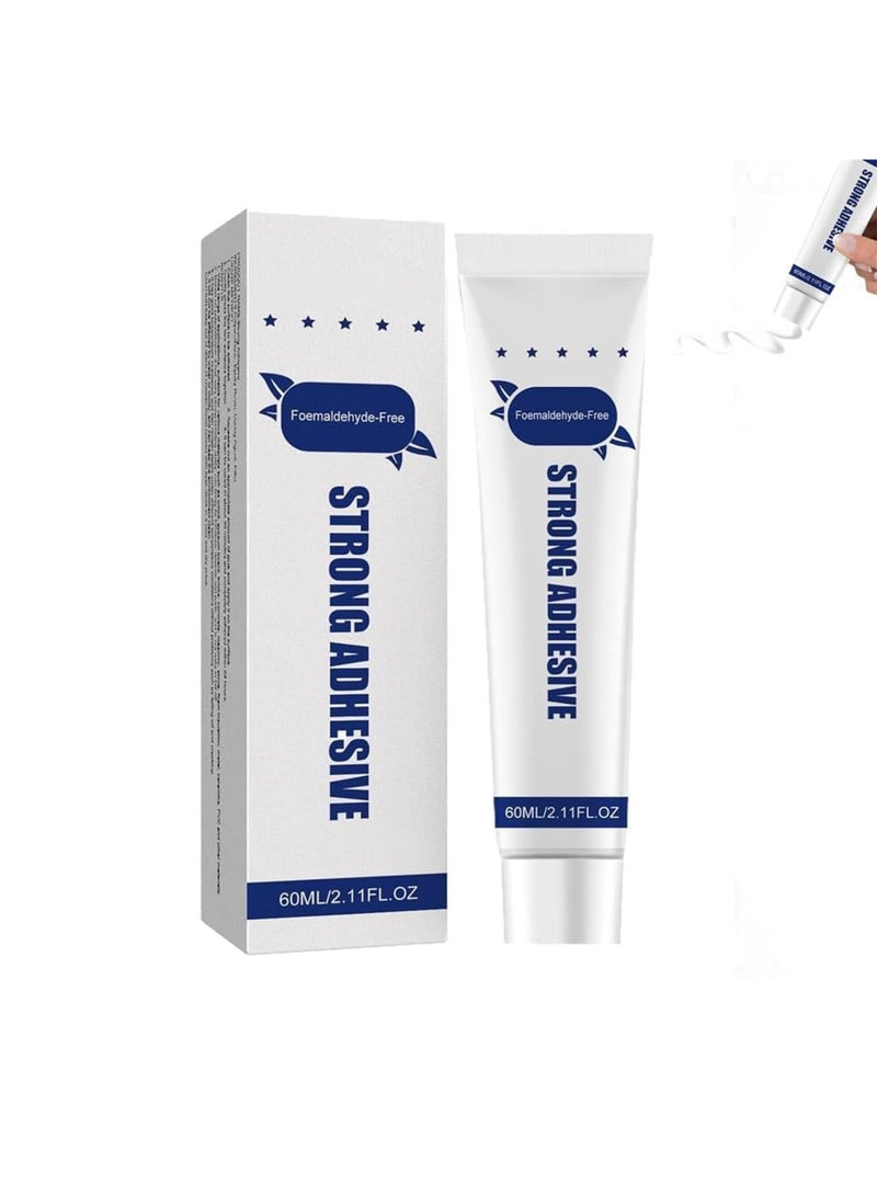 لاصق قوي، غراء مقاوم للماء بدون مسامير، مادة لاصقة دائمة للتثبيت للبلاستيك، المعدن، بلاط الجدران، وأكثر، مثالي لمشاريع الأعمال اليدوية وإصلاحات المنزل (1 قطعة) - Image 1
