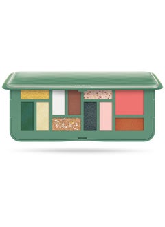PUPA Pupa Milano Make-Up Palette M, 002 Green, 0.42 oz - Eyeshadow Palette with Matte, Shimmer, Metallic Finishes - Highly Pigmented Eyeshadow, Blush Palette - 11 Blendable Eye Makeup Shades - Talc-Free  - Image 1