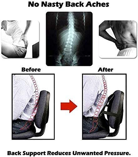 AZRMOH Back Rest with Lumbar Support Lumbar Support Chairs for Office ChairHomeCar Seat Seat Cushion to Relieve Pain Comfort and Lower Back Pain Relief - Image 4