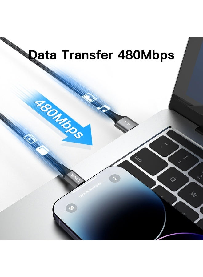 LENOK USB A to Lightning Cable Nylon Braided USB to Lightning Cord for iPhone 14/13/12/11 Pro Max Mini X XS XR 8 Plus 10 SE iPad - Image 4