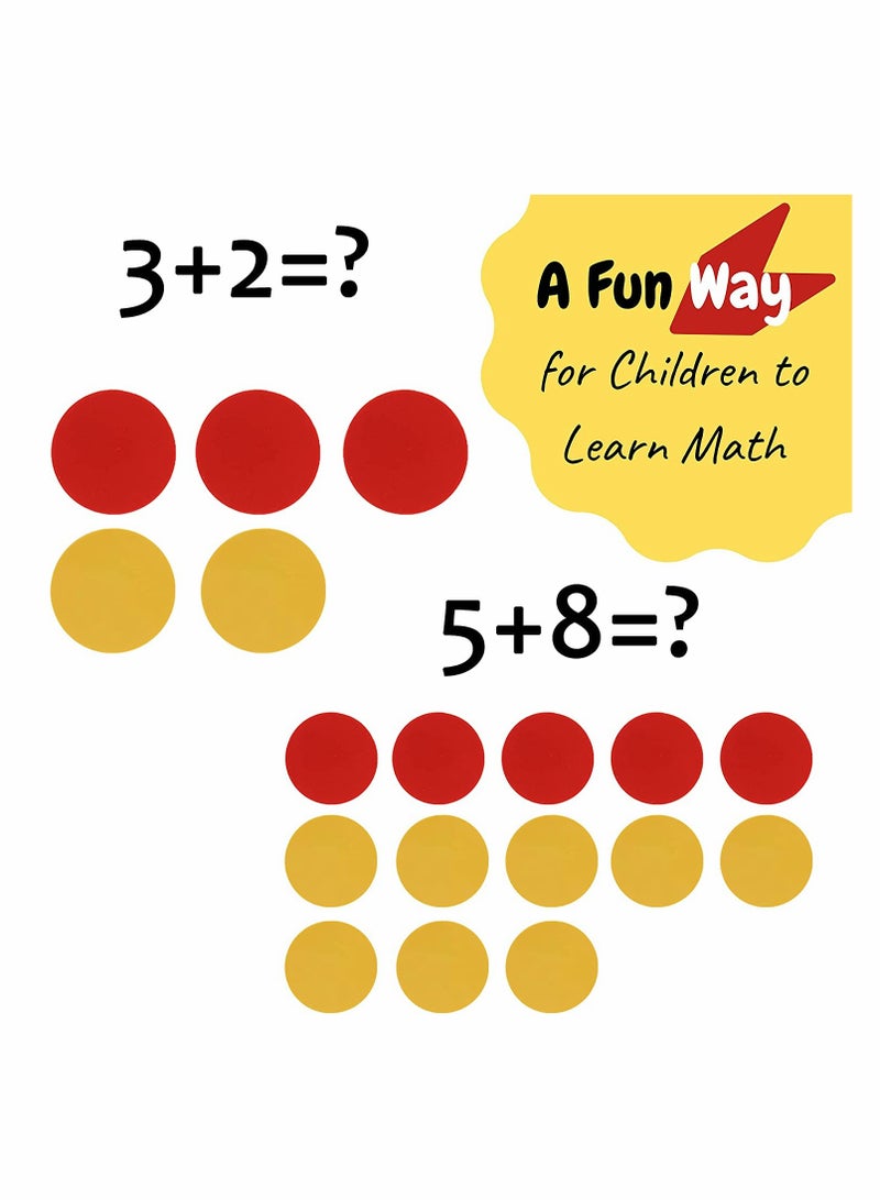 SYOSI Two Color Counters, 100 pcs, Counters for Kids Math, Counters, Math Counters, Red and Yellow Counters, Math Counters for Kids, Counting Chips, Counters for Math - Image 2