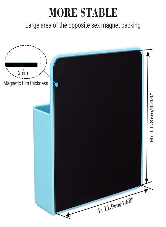 Lidwot Magnetic Dry Erase Marker Holder - No Drill Organizer for Whiteboard, Fridge, Office, School, Holds Markers, Chalk, Sticky Notes, Blue - Image 4