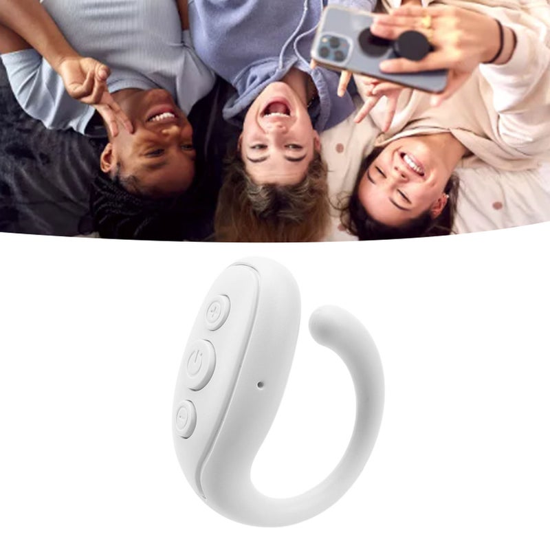 Remote Control Page Turner Mobile Phone Ring Remote Control Phone Novel Watch TV Turn Page Click Like Selfie Device JX 03 White - Image 4