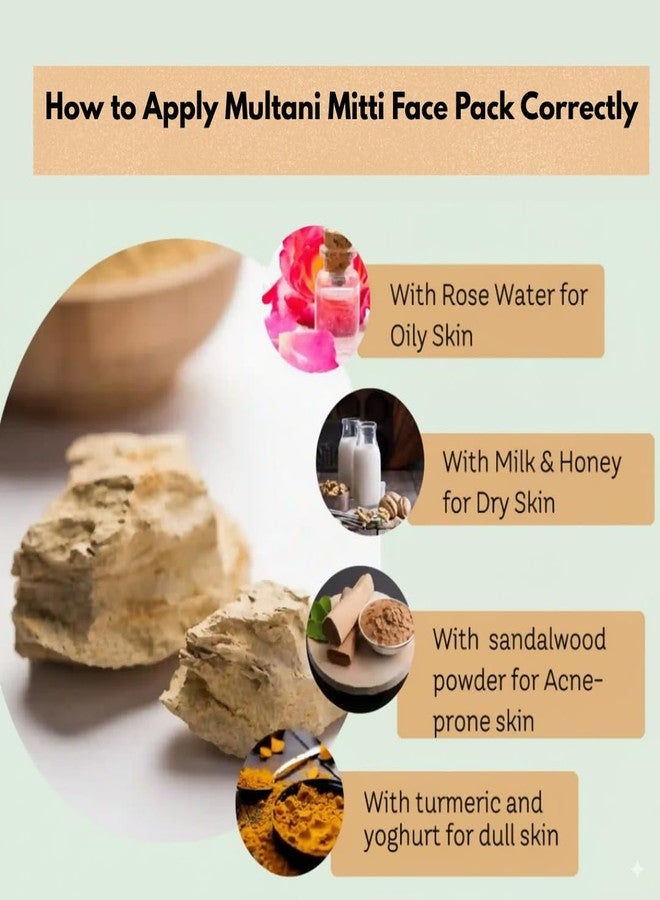 KLNEEDS Multani Mitti Stone | 849 gram | Natural Fuller’s Earth for Face & Hair Pack | Calcium Bentonite Clay | All Skin Types - Image 2