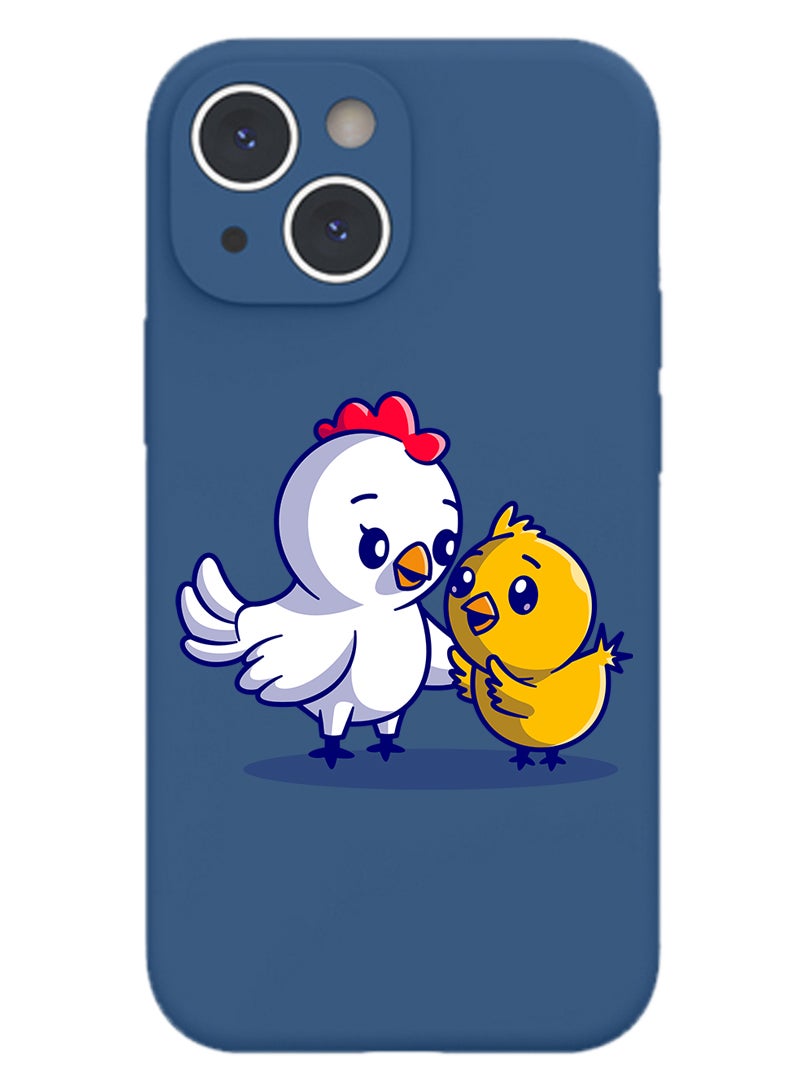 Theodor Protective Slim Fit Case Liquid Silicone Cover with Full Body Protection Anti-Scratch Shockproof Case For iPhone 14 Blue  - Choppers copy - Image 1