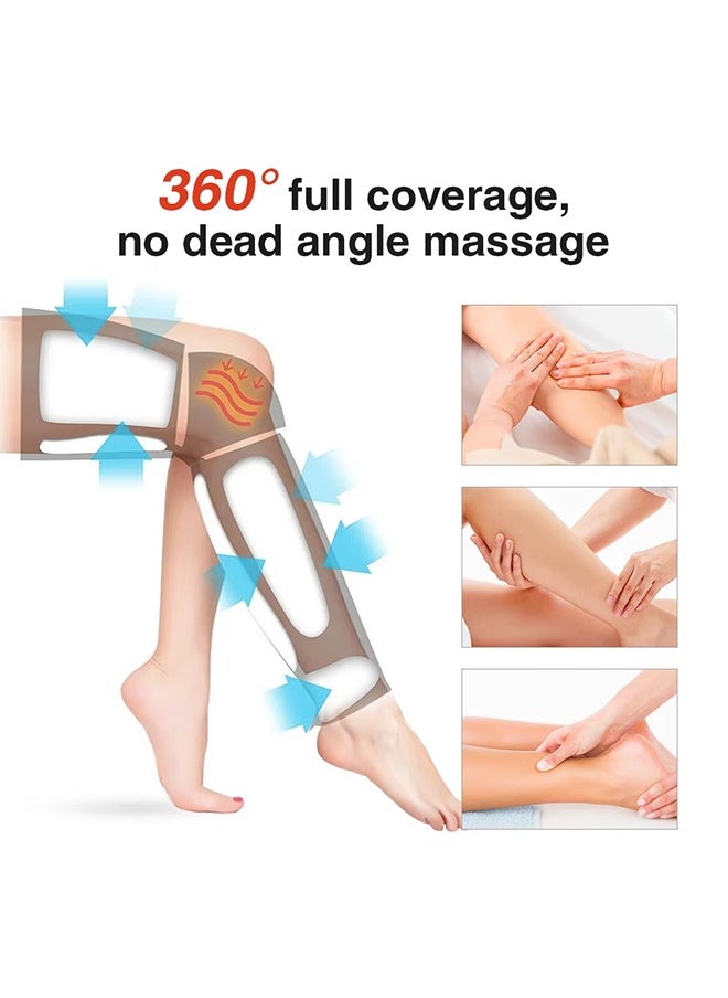 Generic - Electric Leg Massager with Heating Air Compression 360° Full Wrap Calf Massage Machine Air Pressure Leg Muscle Relaxation - Image 1