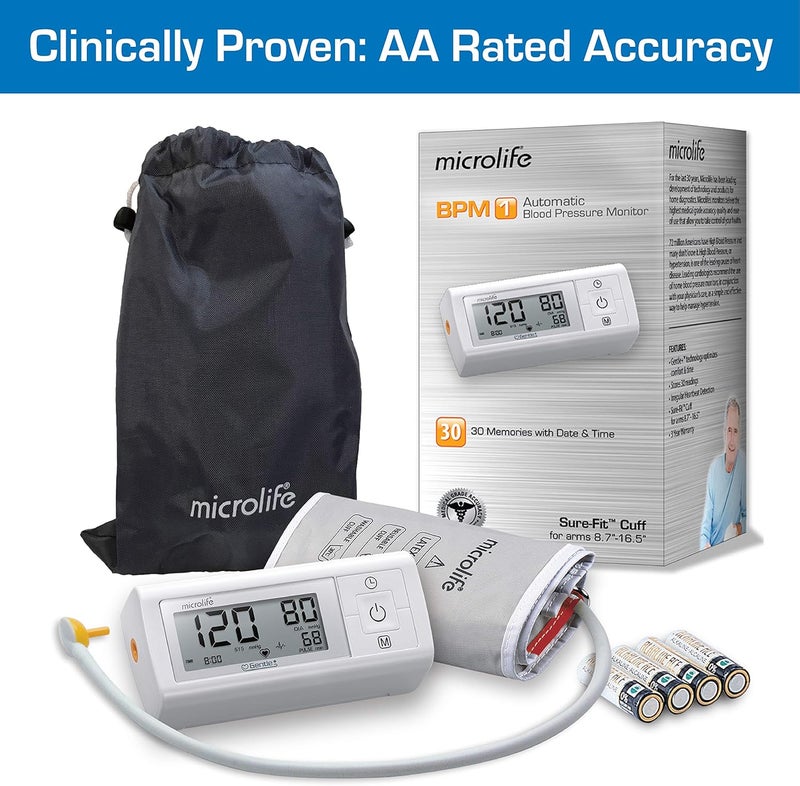 Microlife Series 200 Automatic Upper Arm Blood Pressure Monitor WideRange Cuff Fits Most Adult Arms up to 165 inLarge Stores 30 Results Compact Digital Blood Pressure Machine Storage Pouch - Image 5