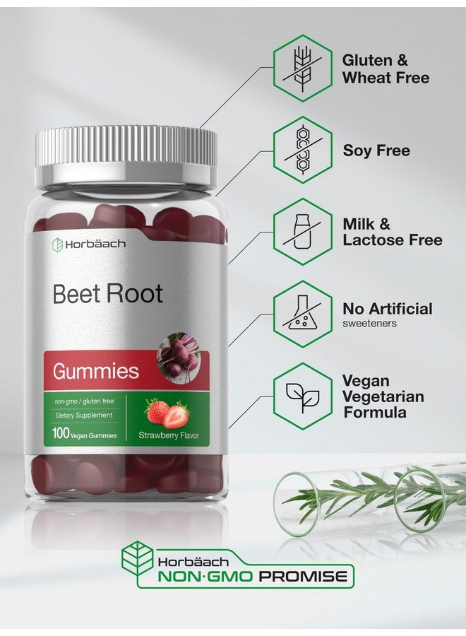 Horbäach Beet Root Gummies | 6000mg | 100 Count | Vegan, Non-GMO, and Gluten Free Formula | Strawberry Flavor - Image 5