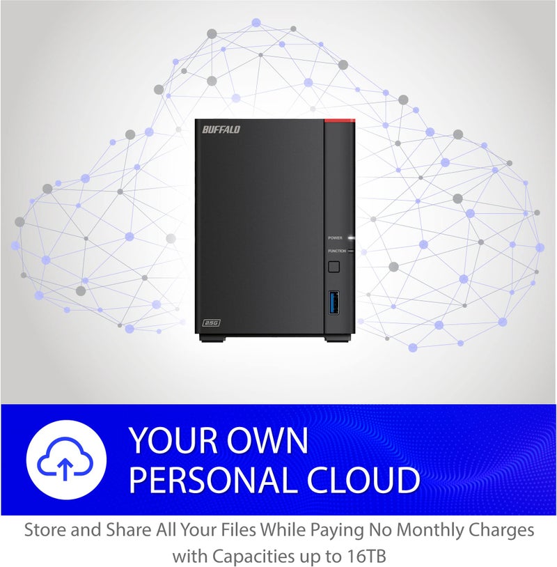 BUFFALO LinkStation SoHo 720 2-Bay Professional Office NAS 16TB (2x8TB) with Hard Drives Included - Image 4