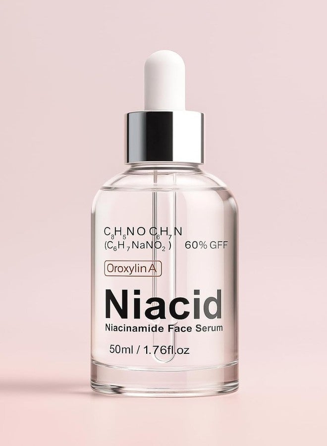 VIVAGLO Niacid Niacinamide Face Serum 5% for Oily Dry Combination Skin Brightening Open Pores Tightening Pitted Scars & Dark Acne Marks Oil Control 50ml - Image 1