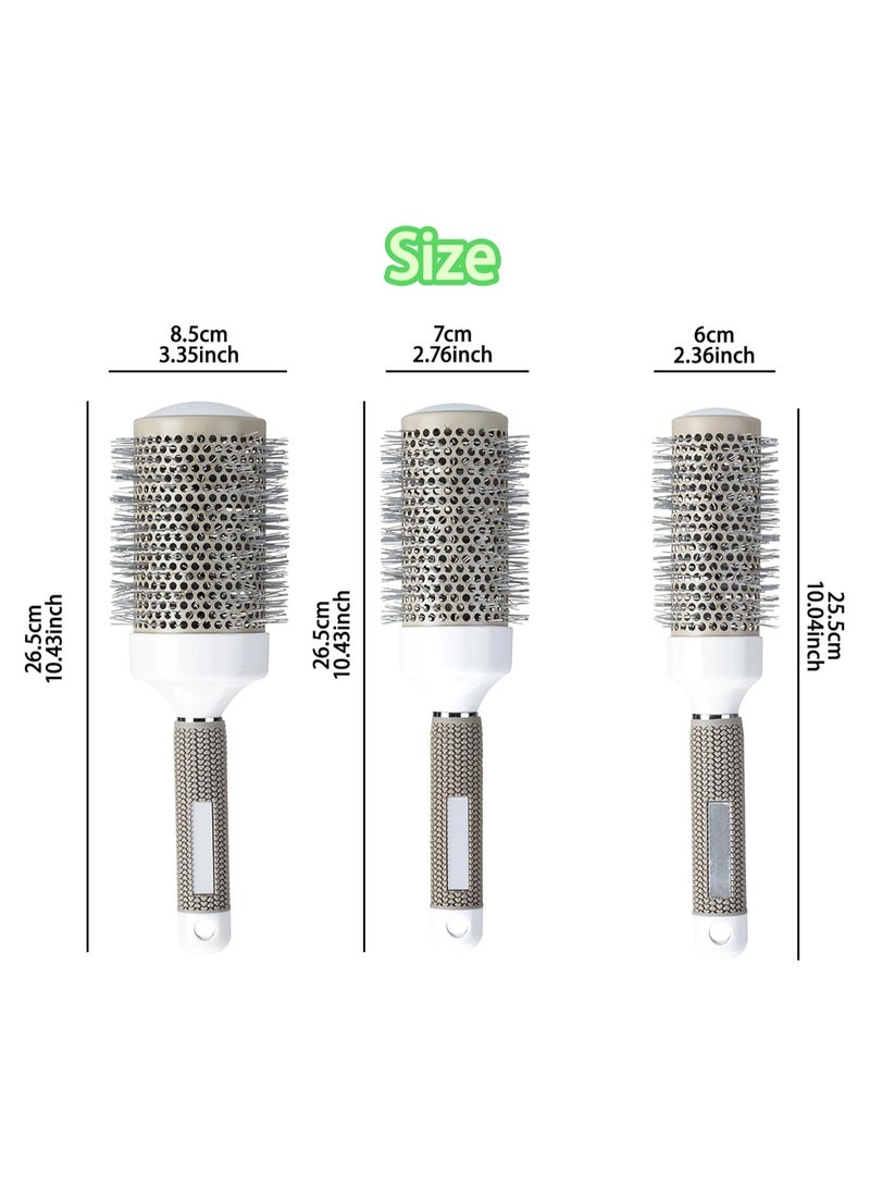 Generic Styling Hair Brush Set, 6 Professional Hair Styling Ceramic Hairbrush - Round Hair Curling Brush - Round Hair Comb Great for Drying, Styling, Straightening (6 Different Sizes) - Image 2