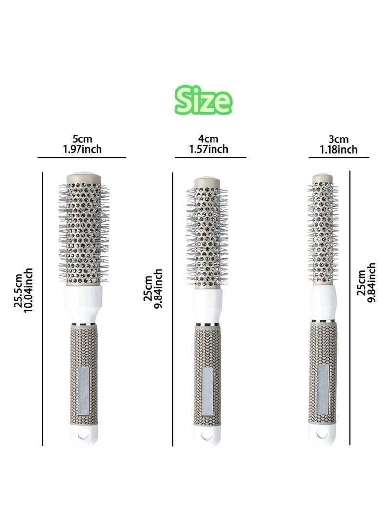 Generic Styling Hair Brush Set, 6 Professional Hair Styling Ceramic Hairbrush - Round Hair Curling Brush - Round Hair Comb Great for Drying, Styling, Straightening (6 Different Sizes) - Image 3