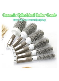 Generic Generic Styling Hair Brush Set, 6 Professional Hair Styling Ceramic Hairbrush - Round Hair Curling Brush - Round Hair Comb Great for Drying, Styling, Straightening (6 Different Sizes)  - Image 4