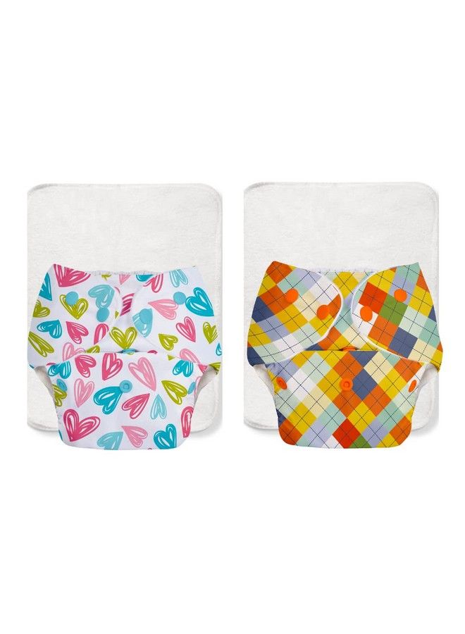 Superbottoms Basic Easypack Of 2 Freesize Washable & Reusable Waterproof Adjustable Cloth Diaper For Babies With Quick Drying Prefold Style Soaker(Insert) & Dry Feel Layer On Top Assorted (Print May Vary) - Image 1