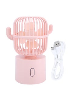Thoraya USB Charging Desktop Mini Fan Home Office Travel Portable 3 Speed Adjustable FanPink  - Image 1
