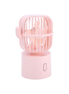 Thoraya USB Charging Desktop Mini Fan Home Office Travel Portable 3 Speed Adjustable FanPink  - Image 4