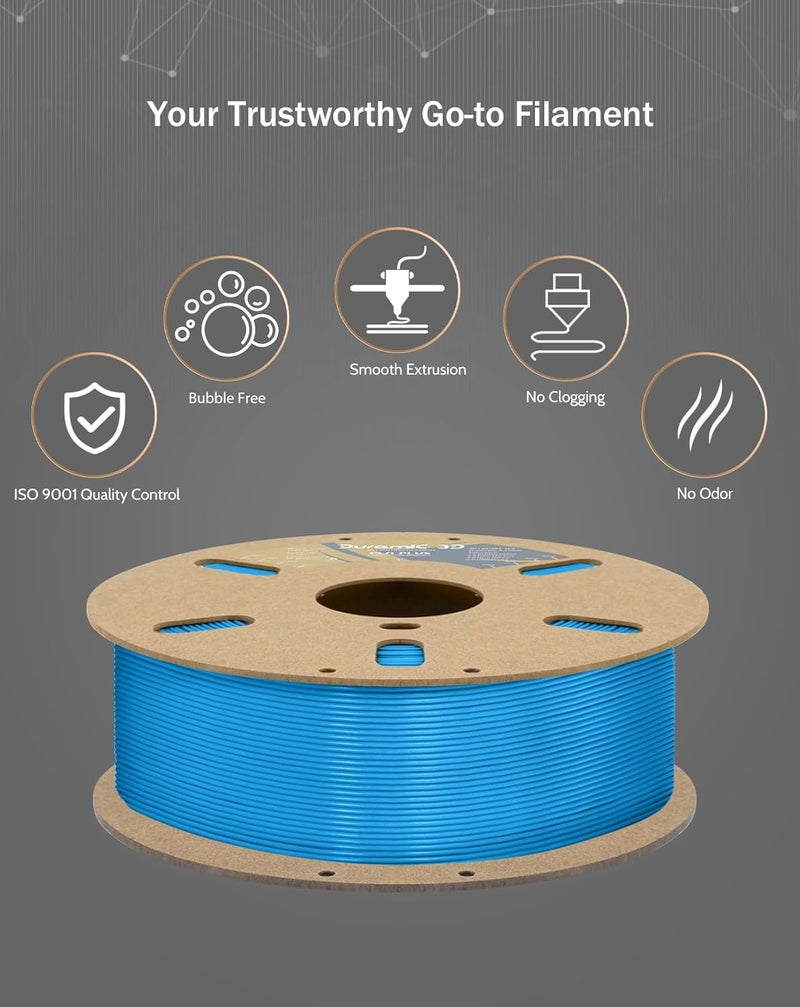 DURAMIC 3D PLA+ Filament 1.75mm 1Kg Electric Blue, PLA Plus Filament 1Kg Spool(2.2lbs) Tougher and Stronger, Dimensional Accuracy Probability +/- 0.02mm - Image 5