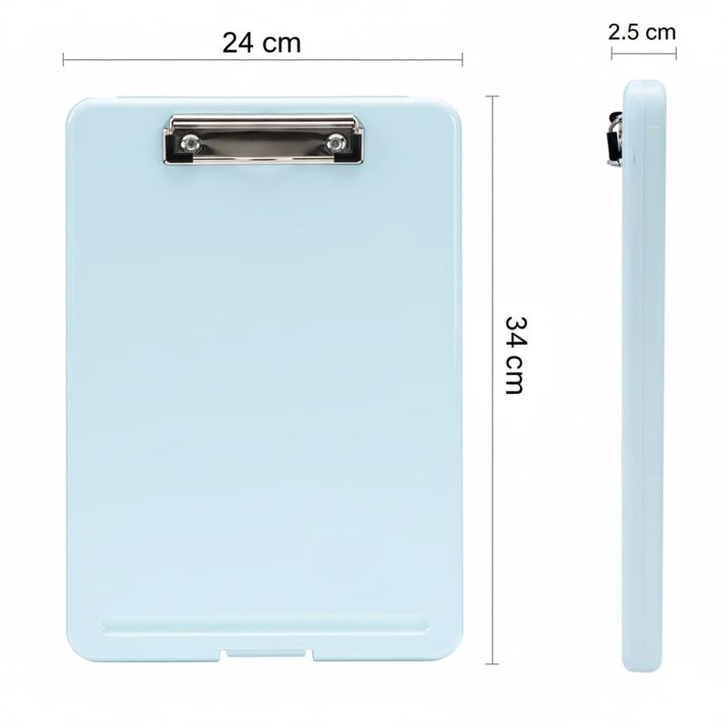 oddpod ™ Praise A4 Clip Pad/Clipboard with Storage Case for Paper and Document Storage 83002 (Light Blue) - Image 3