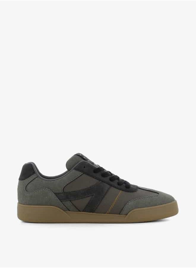 SJ - Men's Panelled Lace-Up Low Ankle Sneakers - Image 1