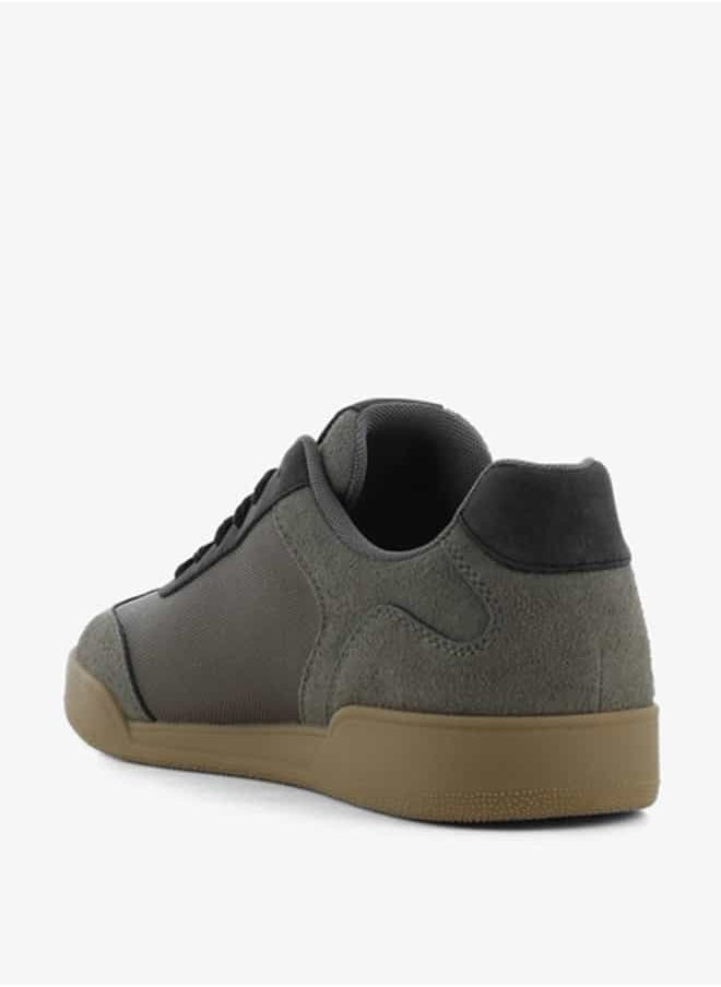 SJ - Men's Panelled Lace-Up Low Ankle Sneakers - Image 1