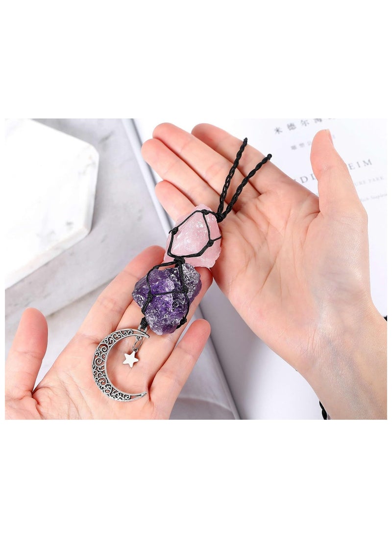KASTWAVE Car Rear View Mirror Hanging Accessories Car Charm Crystal Hanging Accessories Rearview Mirror Decorations Crystal Ornament Decor for Home, Car and Party  - Image 3