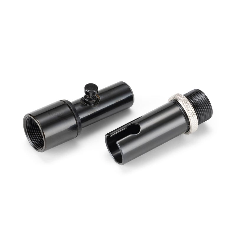 OnStage On-Stage QK-2B Quik-Release Mic Adapter (For Quick, Easy Microphone Interchange, Screwless Mount with Push-Button Release and Click-Together Connection, 5/8"-27 Threading, Shock Absorbent, Black. - Image 3