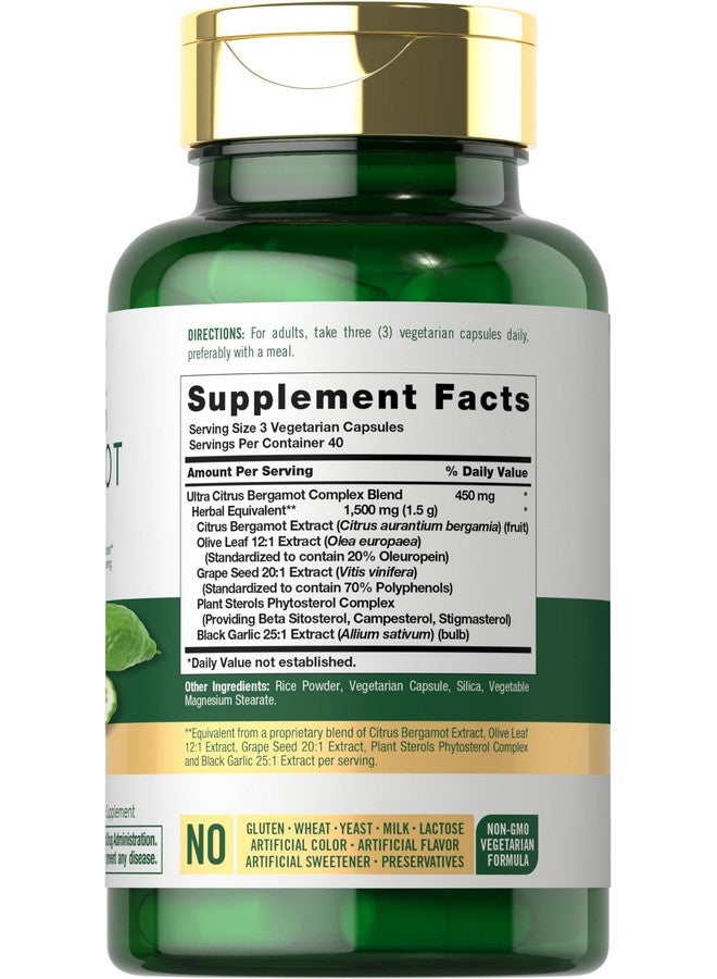 كارلايل حمضيات البرغموت | مركب ١٥٠٠ ملغ | ١٢٠ كبسولة | مكمل غذائي خالٍ من الغلوتين وغير معدّل وراثيًا - Image 2