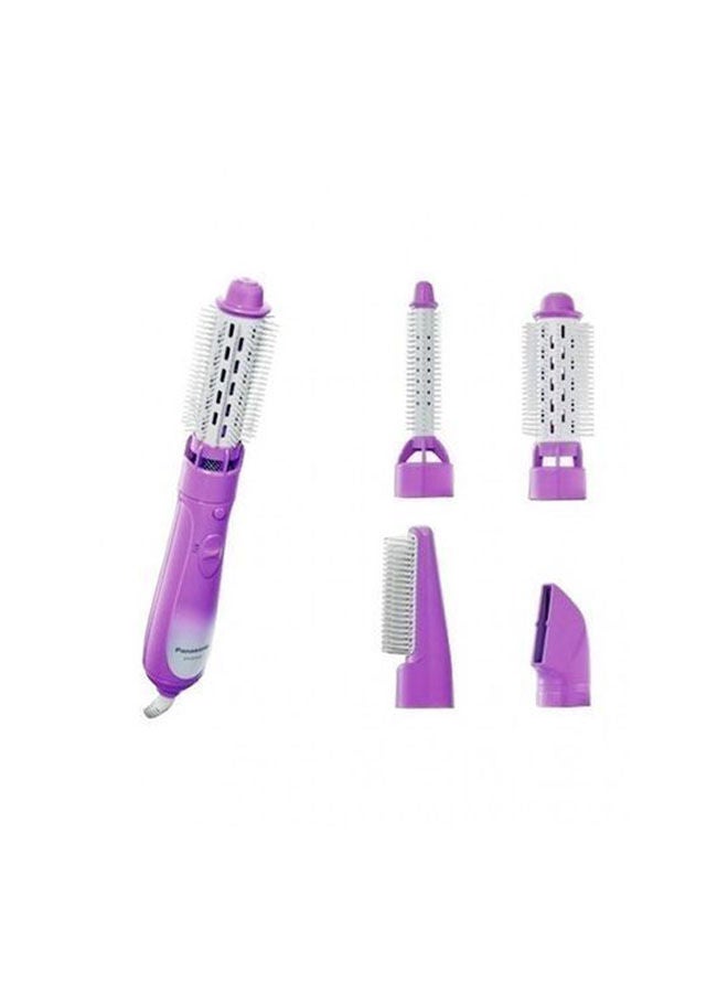 Panasonic 4-In-1 Hair Styler Blow Brush, 2 Speed Settings, Soft Pouch, Eh-Ka42 Purple 261.78grams - Image 1