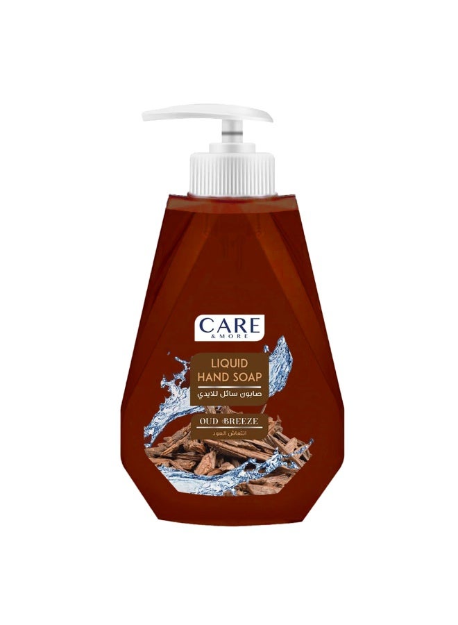 Care & More Liquid hand soap For Hand Wash , Very Good Smell Oud Breeze , Size 520 Ml