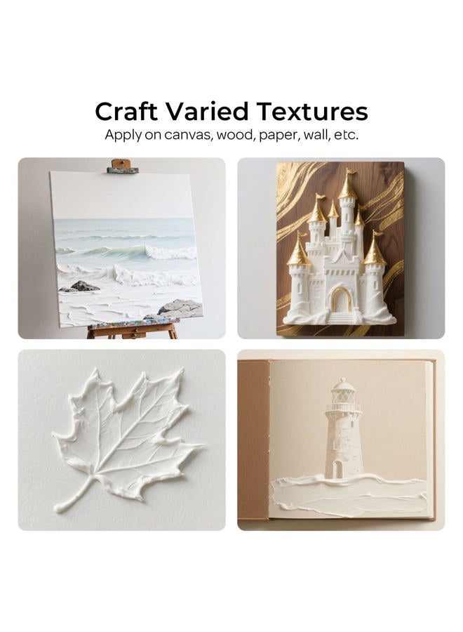 Nicpro Modeling Paste 571 ml / 28.2 oz for Acrylic Painting, High Density Acrylic Medium for Texture Art and Thickness, Structural Molding Texture Paste for Canvas Paint, Art Projects, DIY, 3D Effect - Image 5