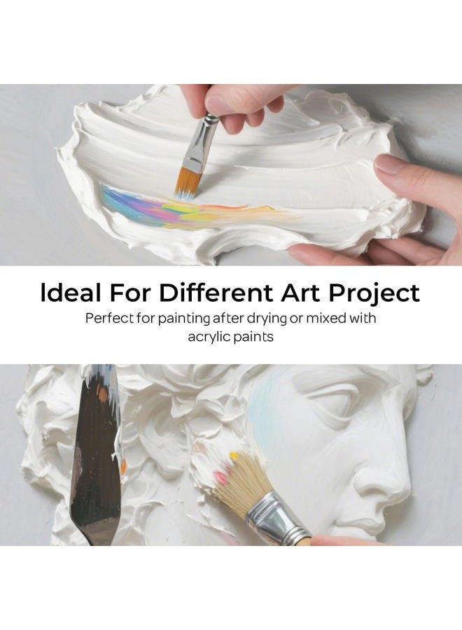 Nicpro Modeling Paste 571 ml / 28.2 oz for Acrylic Painting, High Density Acrylic Medium for Texture Art and Thickness, Structural Molding Texture Paste for Canvas Paint, Art Projects, DIY, 3D Effect - Image 4