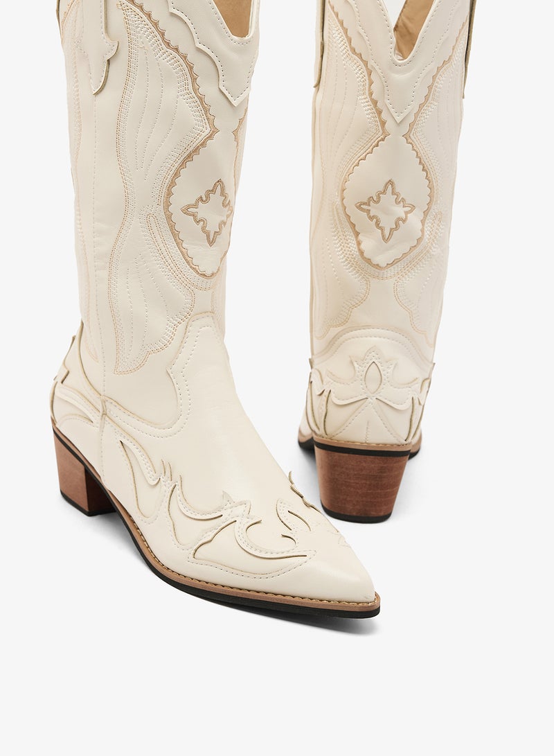 جينجر أحذية رعاة البقر بكعب كتلة - Image 4