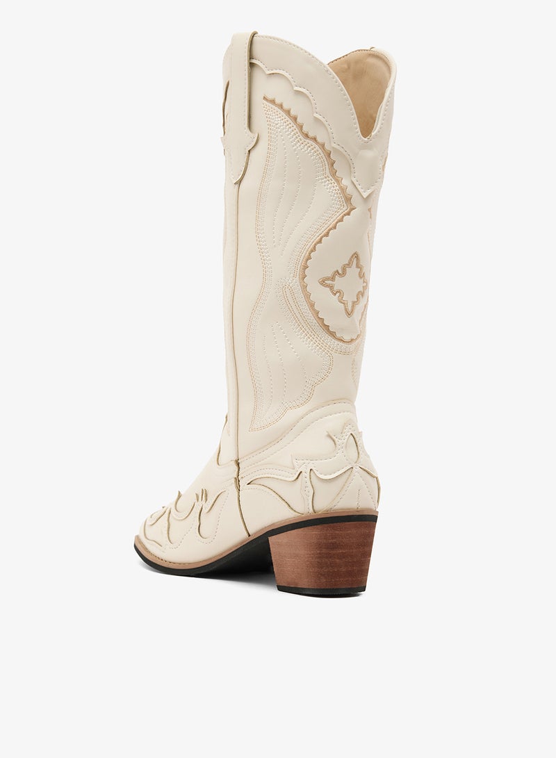 جينجر أحذية رعاة البقر بكعب كتلة - Image 3